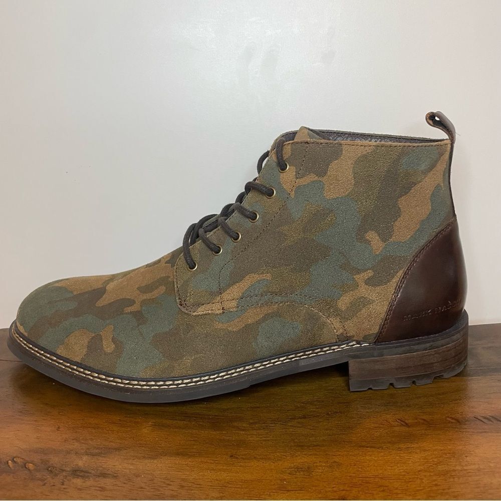 Mark Nason | NWOT! Stowe Military Camo Lace Up Suede Boots - Mens 12